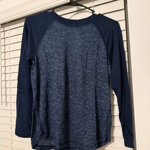 Navy Blue Kids Long Sleeve Shirt